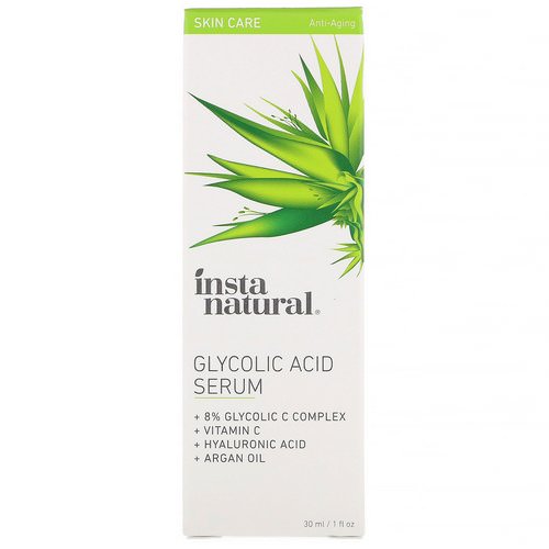 InstaNatural, Glycolic Acid Serum, Anti-Aging, 1 fl oz (30 ml) Review