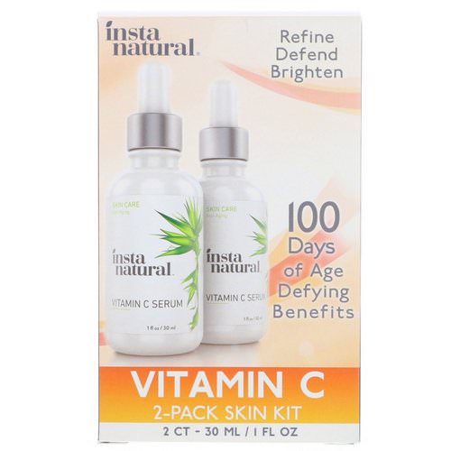 InstaNatural, Vitamin C Serum 2-Pack Skin Kit, 2 Pack, 1 fl. oz (30 ml) Each Review
