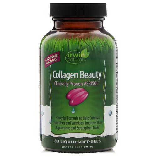 Irwin Naturals, Collagen Beauty, Clinically Proven Verisol, 80 Liquid Soft-Gels Review