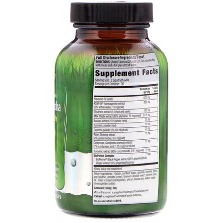 Ashwagandha, Adaptogens, Homeopati, Örter: Irwin Naturals, Extra Strength Ashwagandha, 60 Liquid Soft-Gels