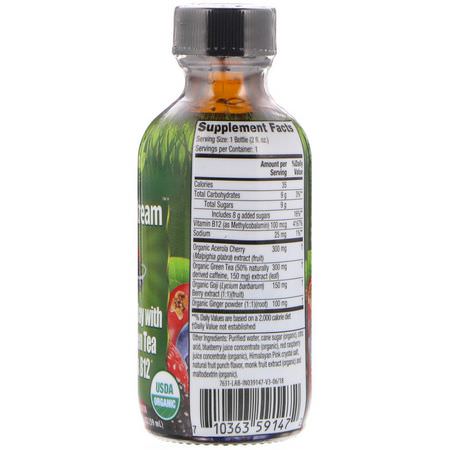 Örter, Homeopati, Örter, Energi: Irwin Naturals, Organic, Energy Stream, Mixed Berry Flavor, 2 fl oz (59 ml)