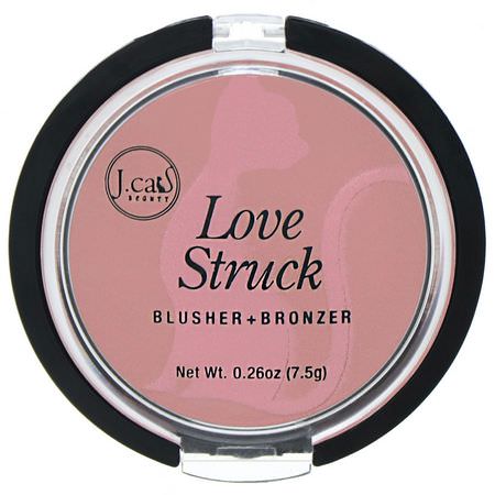 Bronzer, Rodnad, Ansikte, Smink: J.Cat Beauty, Love Struck, Blusher + Bronzer, LGP101 Sweet Pea Pink, 0.26 oz (7.5 g)