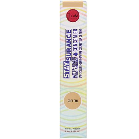 Concealer, Face, Makeup: J.Cat Beauty, Staysurance, Water-Sealed Zero-Smudge Concealer, SHC109 Soft Tan, 0.16 fl oz (4.8 ml)