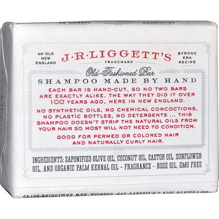 Schampo, Hårvård, Bad: J.R. Liggett's, Old-Fashioned Bar Shampoo, Original Formula, 3.5 oz (99 g)
