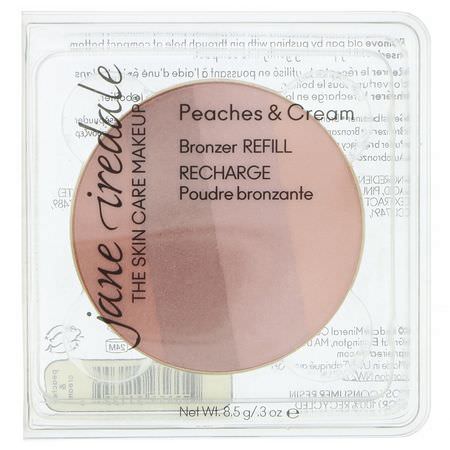 Bronzer, Face, Makeup: Jane Iredale, Bronzer Refill, Peaches & Cream, 0.3 oz (8.5 g)