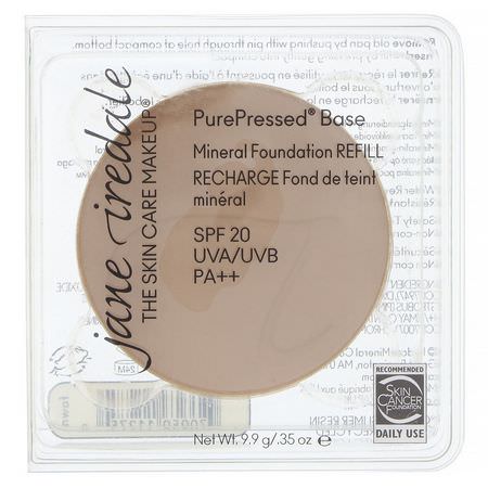 Foundation, Face, Makeup: Jane Iredale, PurePressed Base, Mineral Foundation Refill, SPF 20 PA++, Fawn, 0.35 oz (9.9 g)