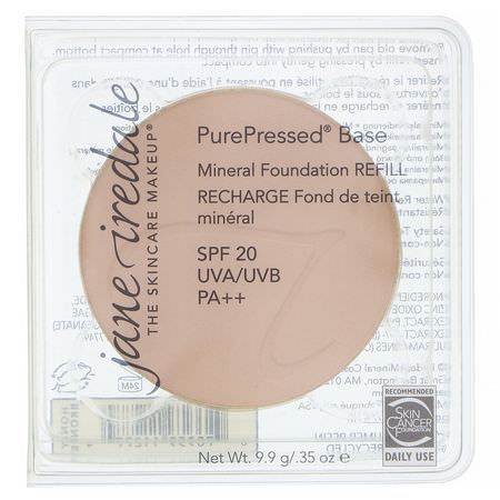 Foundation, Face, Makeup: Jane Iredale, PurePressed Base, Mineral Foundation Refill, SPF 20 PA++, Honey Bronze, 0.35 oz (9.9 g)