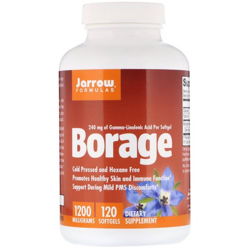 Jarrow Formulas, Borage, GLA-240, 1200 mg, 120 Softgels Review
