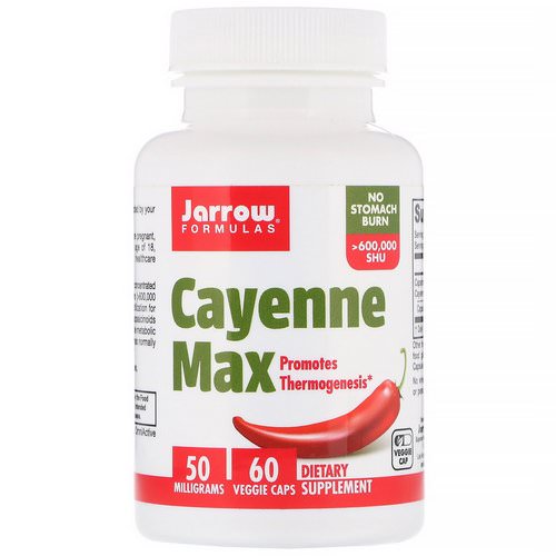 Jarrow Formulas, Cayenne Max, 50 mg, 60 Veggie Caps Review