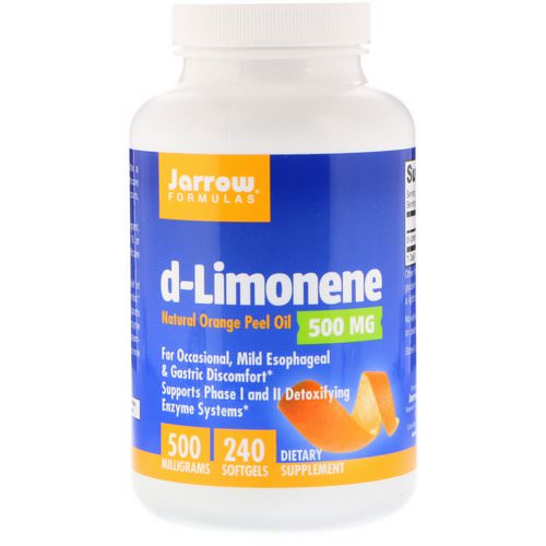 Jarrow Formulas, d-Limonene, 500 mg, 240 Softgels Review
