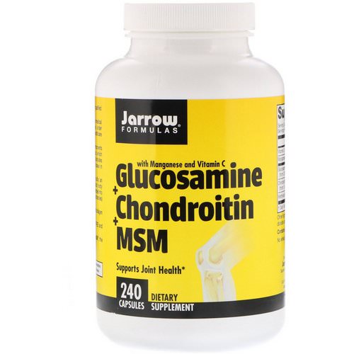 Jarrow Formulas, Glucosamine + Chondroitin + MSM, 240 Capsules Review