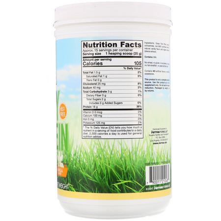 Vassleprotein, Idrottsnäring: Jarrow Formulas, Grass Fed Whey Protein, Vanilla Flavor, 13 oz (370 g)