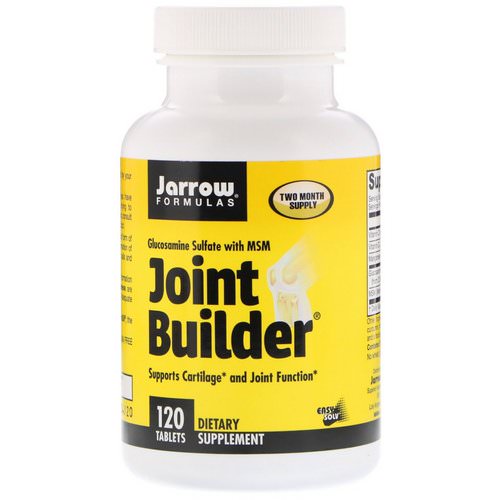 Jarrow Formulas, Joint Builder, Glucosamine Sulfate With MSM, 120 Tablets Review