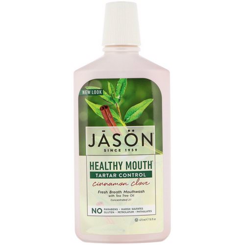 Jason Natural, Healthy Mouth, Fresh Breath Mouthwash, Tartar Control, Cinnamon Clove, 16 fl oz (473 ml) Review