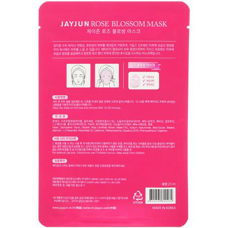 K-Beauty Face Masks, Peels, Face Masks, Beauty: Jayjun Cosmetic, Rose Blossom Mask, 1 Mask, 0.84 fl oz (25 ml)