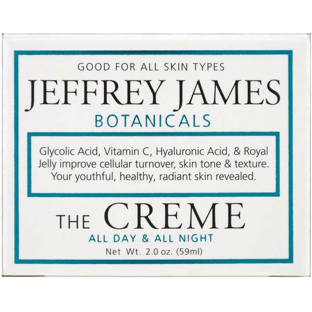 C-Vitamin, Krämer, Ansiktsfuktare, Skönhet: Jeffrey James Botanicals, The Creme, All Day & All Night, 2.0 oz (59 ml)