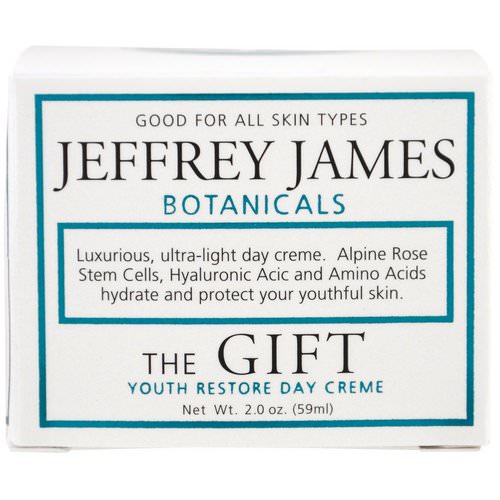 Jeffrey James Botanicals, The Gift, Youth Restore Day Creme, 2.0 oz (59 ml) Review