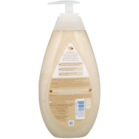 Shower Gel, Baby Body Wash, Hår, Hud: Johnson & Johnson, Skin Nourish, Vanilla Oat Wash, 16.9 fl oz (500 ml)