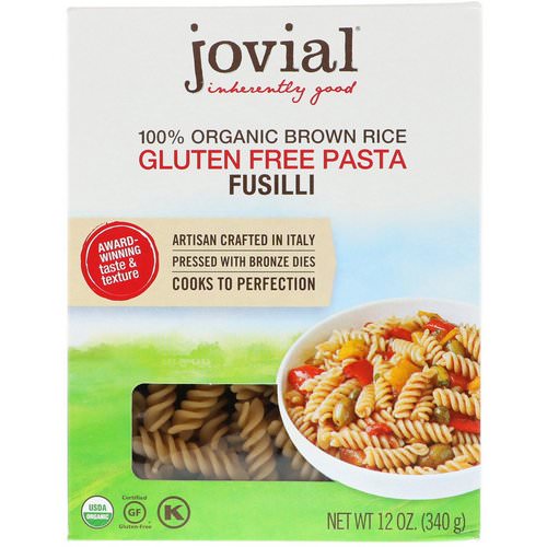 Jovial, 100% Organic Brown Rice Pasta, Fusilli, 12 oz (340 g) Review