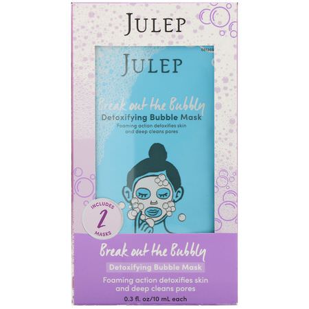Ansiktsmasker, Hudvård: Julep, Break Out the Bubbly, Detoxifying Bubble Mask, 2 Masks