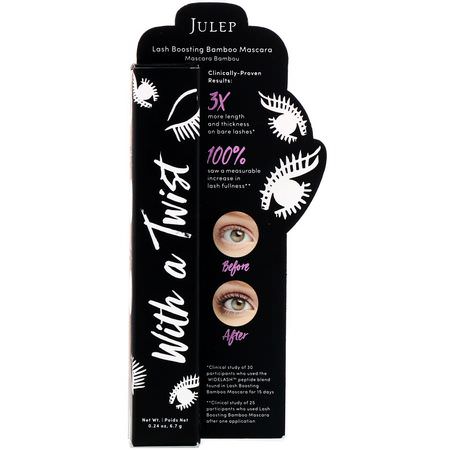 Mascara, Eyes, Makeup: Julep, With a Twist, Lash Boosting Bamboo Mascara, Jet Black, 0.24 oz (6.7 g)