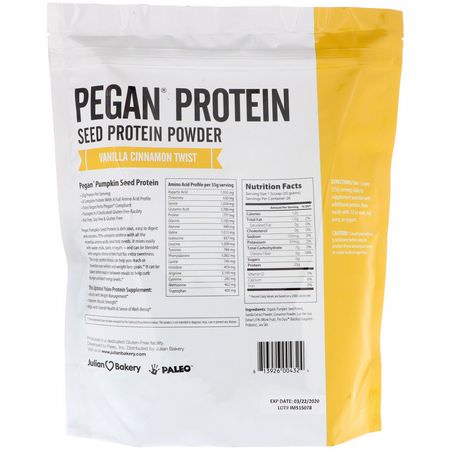 Pumpkin Protein, Plant Based Protein, Sports Nutrition: Julian Bakery, Pegan Protein, Seed Protein Powder, Vanilla Cinnamon Twist, 2 lbs (907 g)