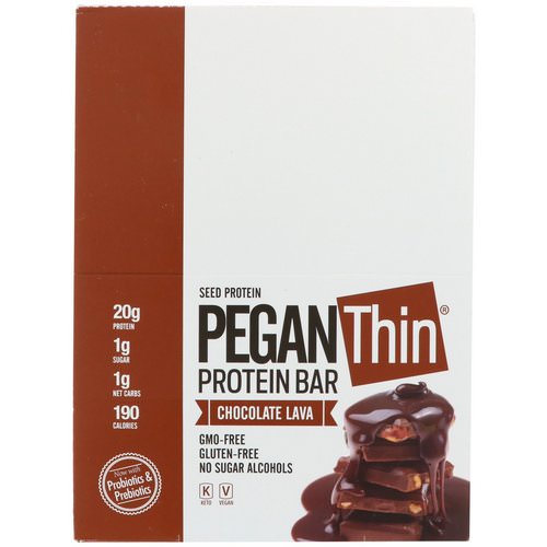 Julian Bakery, Pegan Thin Protein Bar, Chocolate Lava, 12 Bars, 2.29 oz (65 g) Each Review