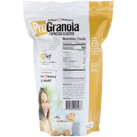 Granola, Frukostmat, Spannmål: Julian Bakery, Pro Granola, Espresso Cluster, 17.9 oz (510 g)