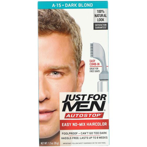 Just for Men, Autostop Men's Hair Color, Dark Blond A-15, 1.2 oz (35 g) Review