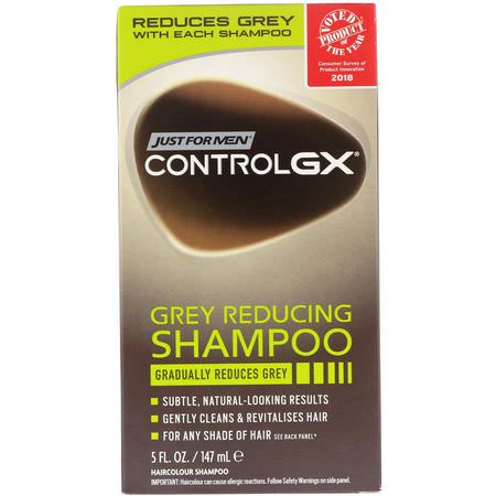 Hårfärg, Balsam, Schampo, Hår: Just for Men, Control GX, Grey Reducing Shampoo, 5 fl oz (147 ml)