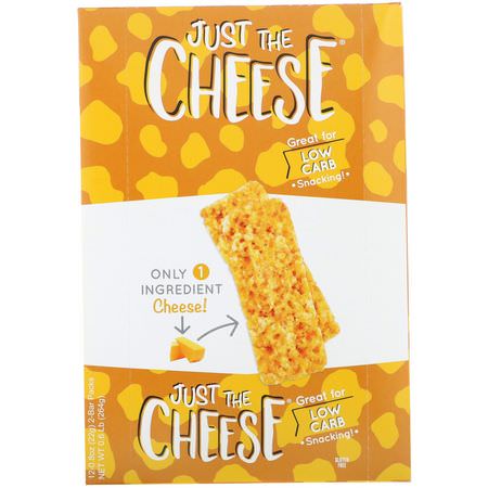 Mellanmål: Just The Cheese, Aged Cheddar Bars, 12 Bars, 0.8 oz (22 g)