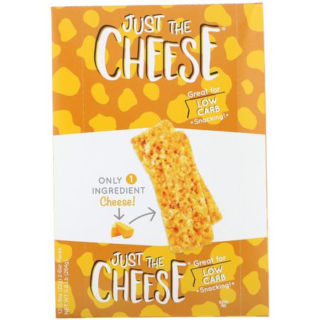 Mellanmål: Just The Cheese, Mild Cheddar Bars, 12 Bars, 0.8 oz (22 g)
