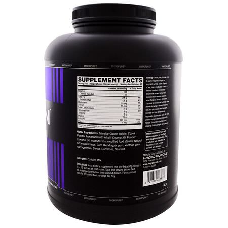 Micellar Casein Protein, Sports Nutrition: Kaged Muscle, Kasein, Micellar Casein Isolate, Chocolate Shake, 4 lbs (1.8 kg)