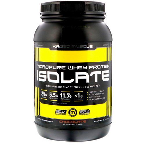 Kaged Muscle, MicroPure Whey Protein Isolate, Chocolate, 3 lbs (1.36 kg) Review