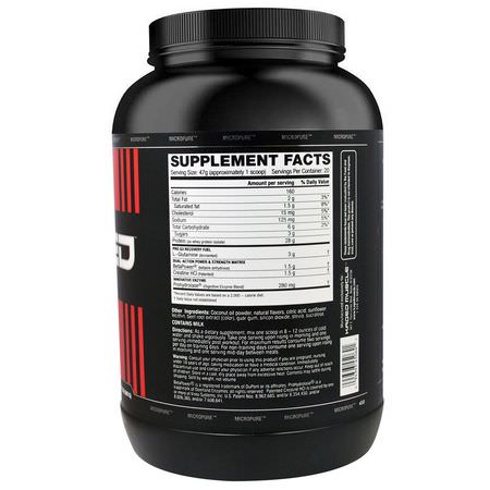 Vassleprotein, Idrottsnäring: Kaged Muscle, Re-Kaged, Anabolic Protein Fuel, Strawberry Lemonade, 2.07 lbs (940 g)
