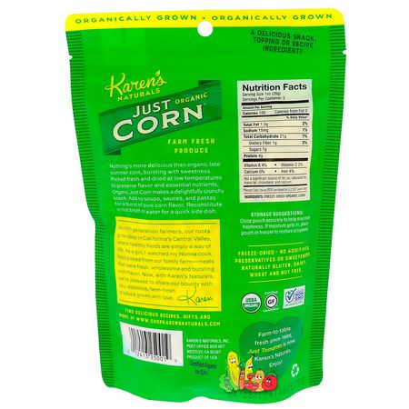 Vegetabiliska Mellanmål, Majssnacks, Superfood: Karen's Naturals, Organic Just Corn, 3 oz (84 g)