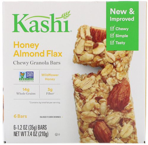 Kashi, Chewy Granola Bars, Honey Almond Flax, 6 Bars, 1.2 oz (35 g) Each Review