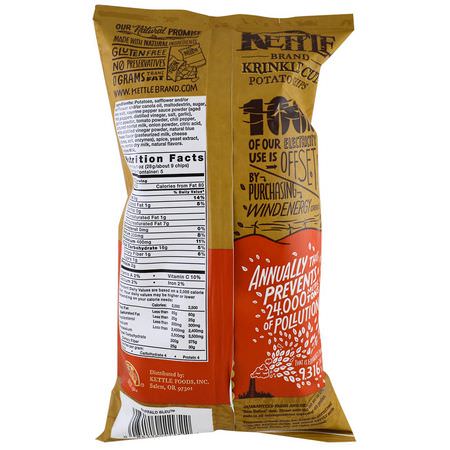 Chips, Mellanmål: Kettle Foods, Potato Chips, Buffalo Bleu, 5 oz (142 g)