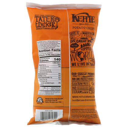 Chips, Mellanmål: Kettle Foods, Potato Chips, Honey Dijon, 5 oz (141 g)