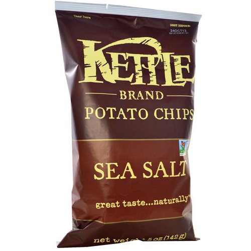 Kettle Foods, Potato Chips, Sea Salt, 5 oz (142 g) Review