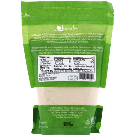 Blandningar, Mjöl, Bakning: Kevala, Organic Sesame Flour, 16 oz (454 g)