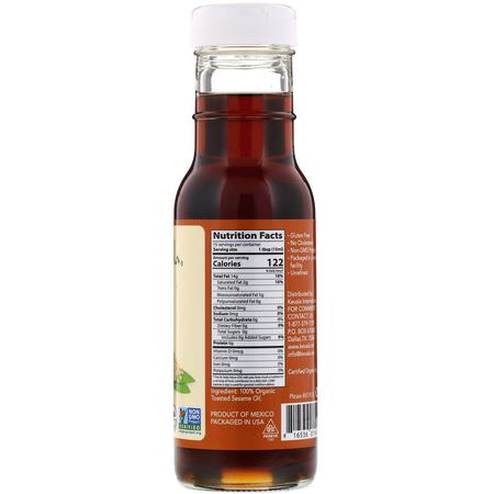 Sesame Oil, Vinegars, Oljor: Kevala, Organic Toasted Sesame Oil, 8 fl oz (236 ml)