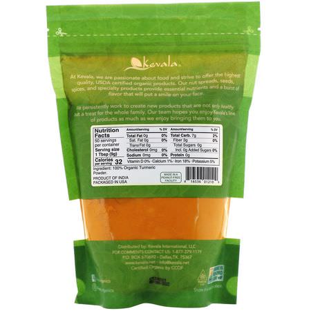 Gurkmejkryddor, Örter: Kevala, Organic Turmeric Root Powder, 16 oz (454 g)