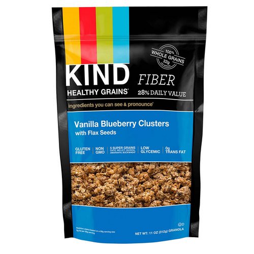 KIND Bars, Healthy Grains, Vanilla Blueberry Clusters with Flax Seeds, 11 oz (312 g) Review