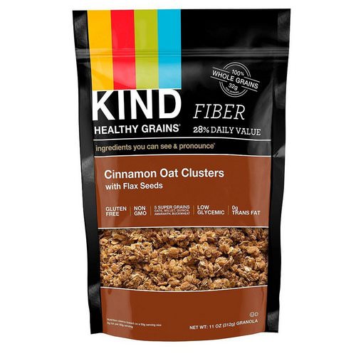 KIND Bars, Healthy Grains, Cinnamon Oat Clusters with Flax Seeds, 11 oz (312 g) Review