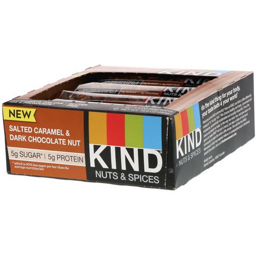 KIND Bars, Nuts & Spices, Salted Caramel & Dark Chocolate Nut, 12 Bars, 1.4 oz (40 g) Each Review