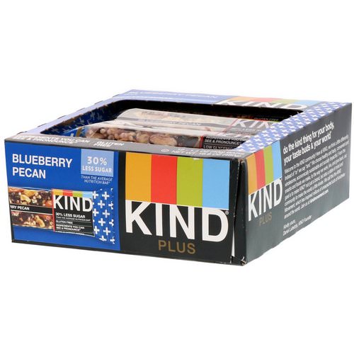 KIND Bars, Kind Plus, Blueberry Pecan, 12 Bars, 1.4 oz (40 g) Each Review