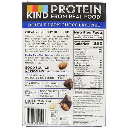 KIND Bars Soy Protein Bars - Sojaproteinstänger, Proteinstänger, Brownies, Kakor