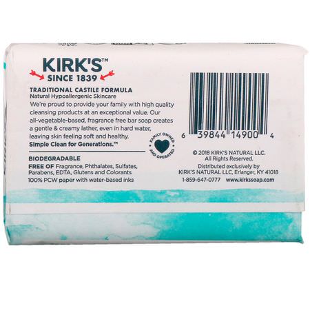 Kirks Castile Soap - Castile Soap, Bar Soap, Shower, Bath