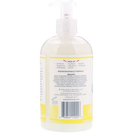 Handtvål, Dusch, Bad: Kirk's, Odor Neutralizing Hand Wash, Lemon & Eucalyptus, 12 fl oz (355 ml)